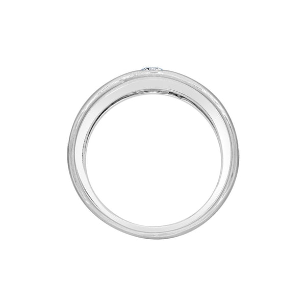 Classic Solitaire Platinum Ring For Men - Image 3 - GEMHUB