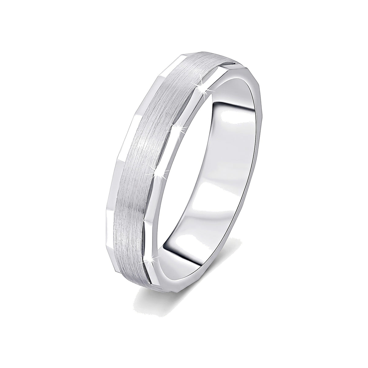 Classic Platinum Finger Ring For Men - 950Pt Platinum - GEMHUB