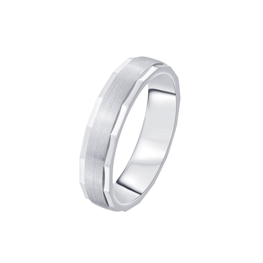 Classic Platinum Finger Ring For Men - 950Pt Platinum - GEMHUB