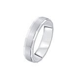 Classic Platinum Finger Ring For Men - 950Pt Platinum - GEMHUB