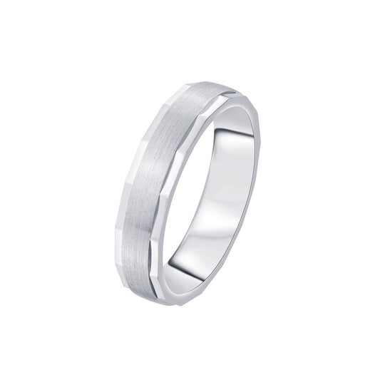 Classic Platinum Finger Ring For Men - 950Pt Platinum - GEMHUB