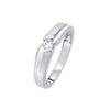 Simple Diamond Finger Ring for Men - 950Pt Platinum - GEMHUB