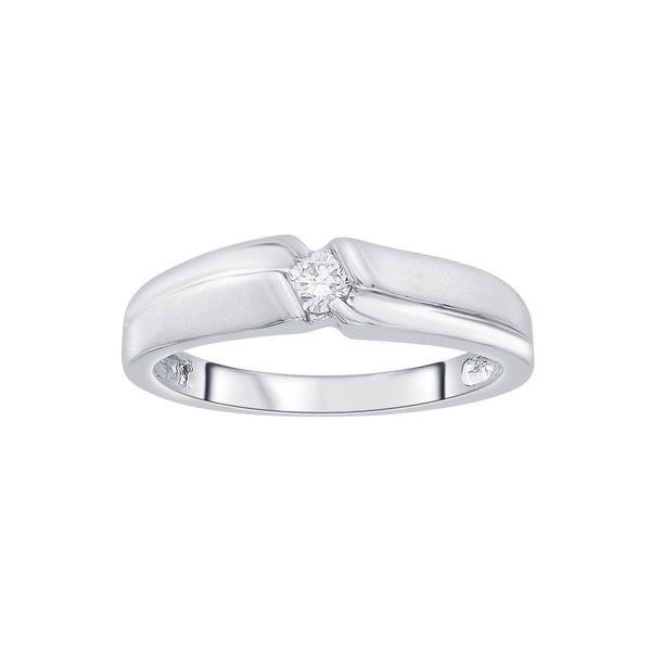 Simple Diamond Finger Ring for Men - Image 2 - GEMHUB