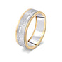 Brushed Textured Platinum Ring for Men