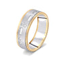 Brushed Textured Platinum Ring for Men in 950Pt Platinum