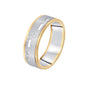 Brushed Textured Platinum Ring for Men