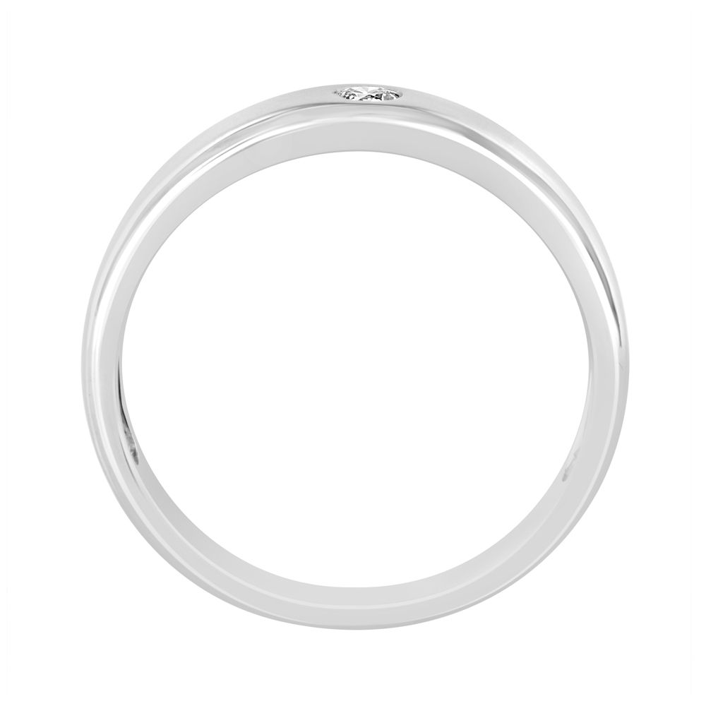 Glossy Diamond and Platinum Ring For Men - Image 3 - GEMHUB