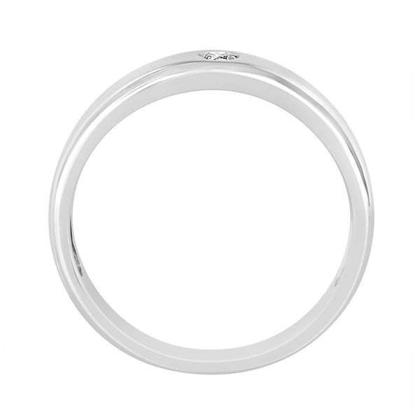 Glossy Diamond and Platinum Ring For Men - Image 3 - GEMHUB