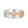 Geometric Design Platinum Finger Ring For Men in 950Pt Platinum