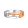 Geometric Design Platinum Finger Ring For Men - 950Pt Platinum - GEMHUB