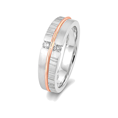 Men's Diamond and Platinum Ring - 950Pt Platinum - GEMHUB