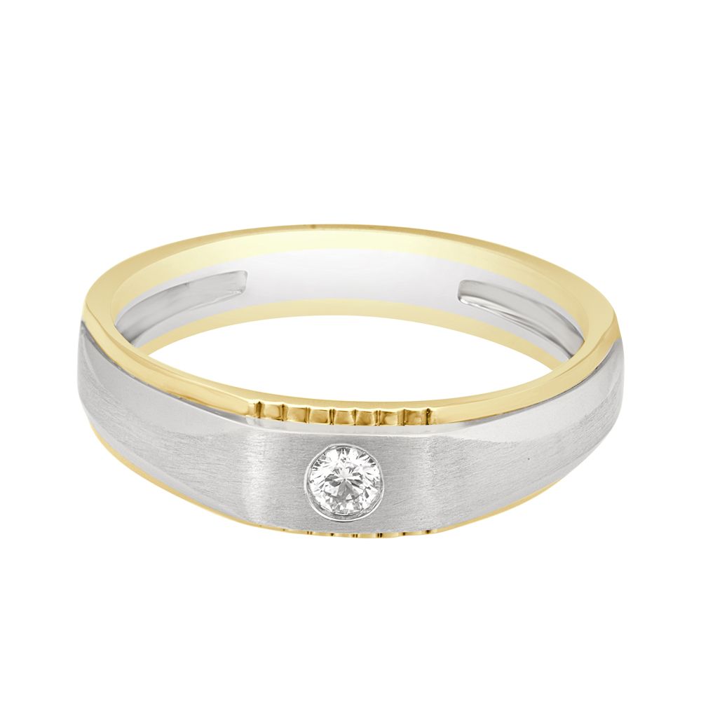 Modern Ring for Men in Platinum - Image 2 - GEMHUB