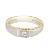 Modern Ring for Men in Platinum - Image 2 - GEMHUB