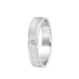 Elegant Platinum Men's Finger Ring - 950Pt Platinum - GEMHUB