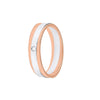 Sturdy Dual Metal Platinum Ring For Men - 950Pt Platinum - GEMHUB