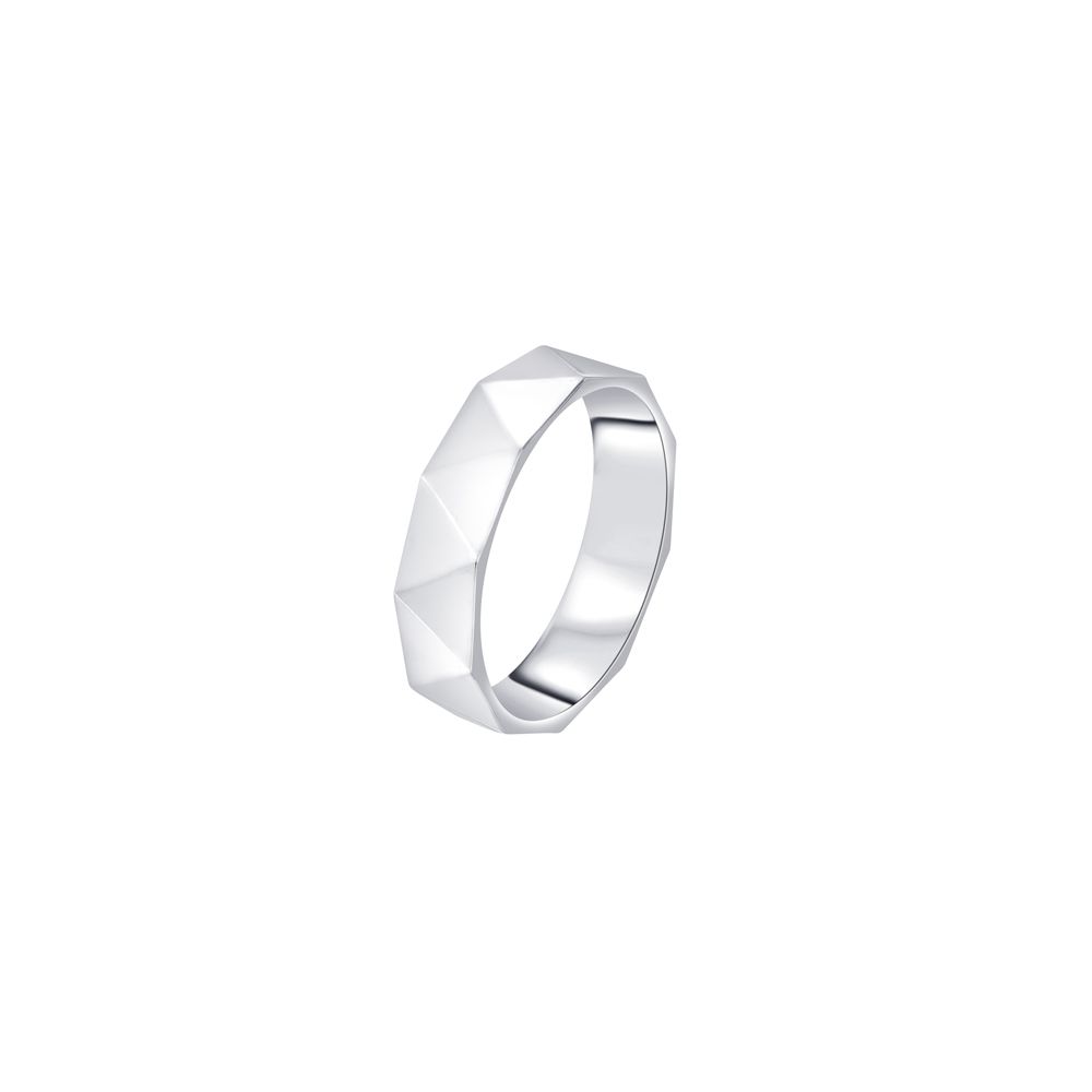 Textured Men's Platinum Ring - Image 3 - GEMHUB