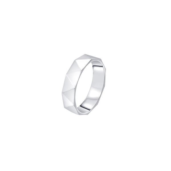 Textured Men's Platinum Ring - Image 3 - GEMHUB