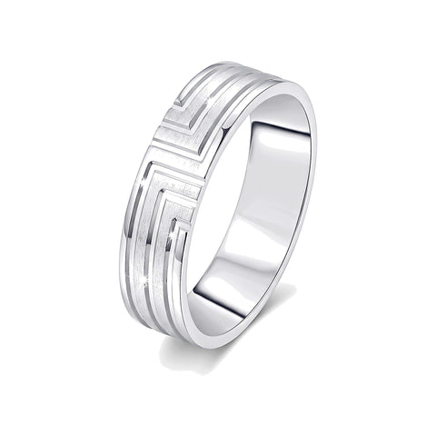 Classic Men's Ring in Platinum - 950Pt Platinum - GEMHUB