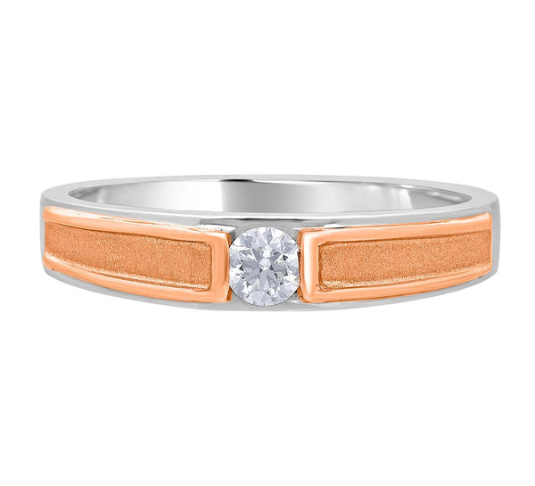 Textured Platinum Men's Ring - Image 2 - GEMHUB