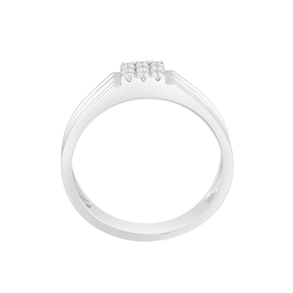 Square Diamond Ring for Men in Platinum - Image 3 - GEMHUB