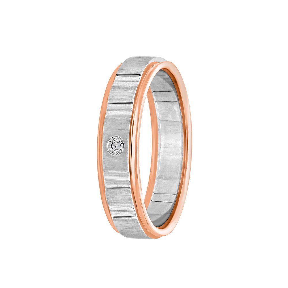 Stylish Diamond Finger Ring For Men - 950Pt Platinum - GEMHUB