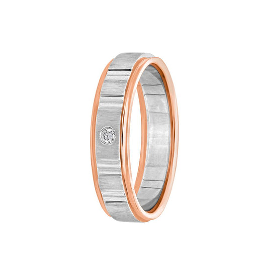 Stylish Diamond Finger Ring For Men - 950Pt Platinum - GEMHUB