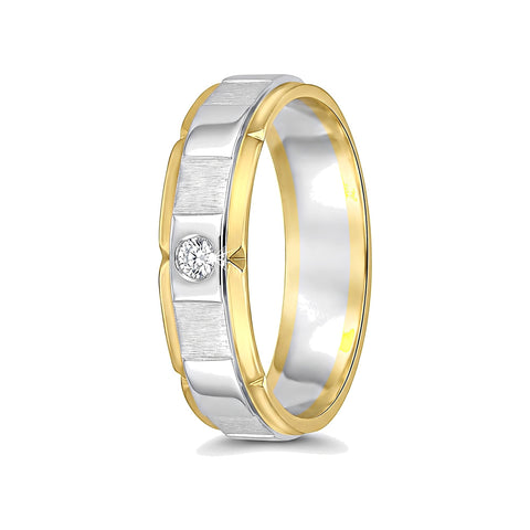 Stunning Platinum Rose Gold Mens Ring - 950Pt Platinum - GEMHUB