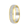 Stunning Platinum Rose Gold Mens Ring - 950Pt Platinum - GEMHUB