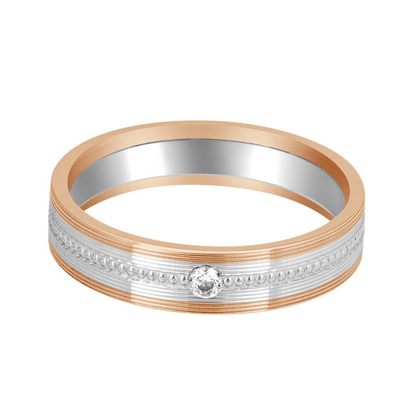 Textured Platinum Finger Ring For Men - Image 2 - GEMHUB
