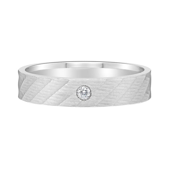 Subtle Men's Band in Platinum - Image 2 - GEMHUB