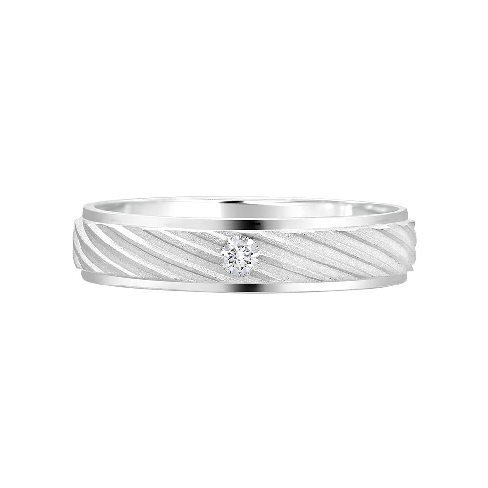Radiant Platinum Ring for Men - Image 2 - GEMHUB
