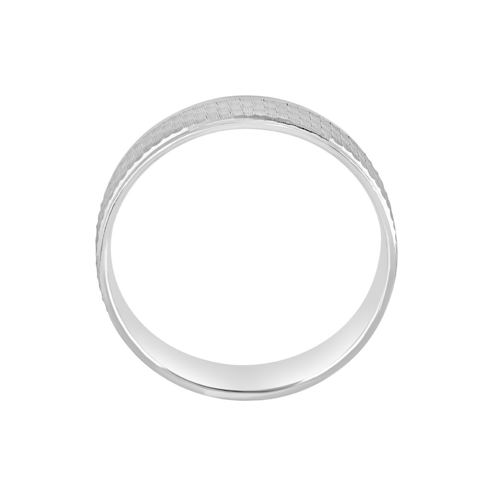 Square Textured Platinum Band for Men - Image 2 - GEMHUB