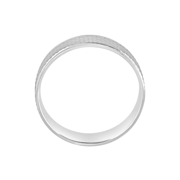 Square Textured Platinum Band for Men - Image 2 - GEMHUB