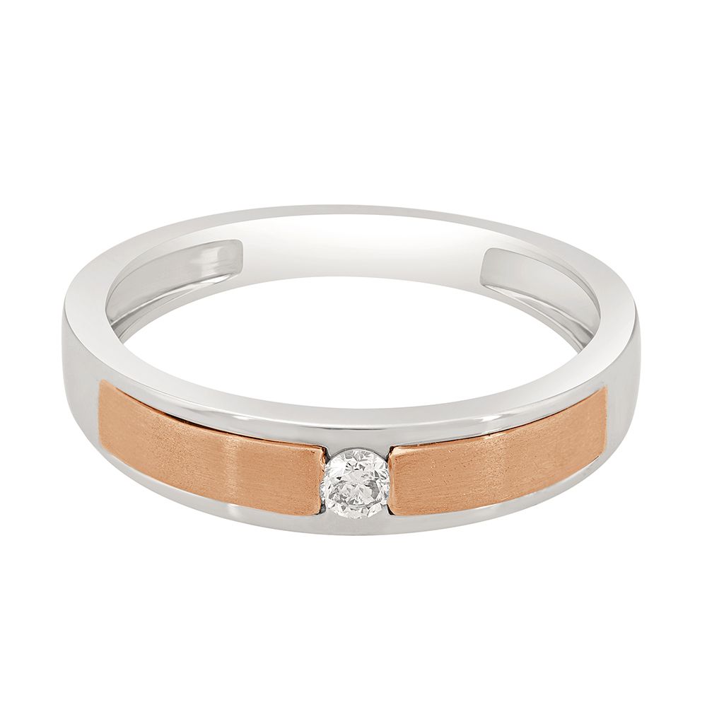 Dual toned Platinum Men's Ring - Image 2 - GEMHUB