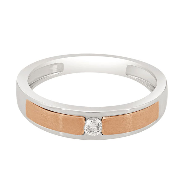 Dual toned Platinum Men's Ring - Image 2 - GEMHUB