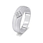 Textured Diamond and Platinum Ring for Men