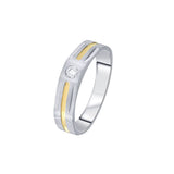 Attractive Men's Diamond Finger Ring - 950Pt Platinum - GEMHUB