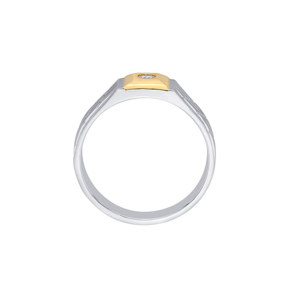 Versatile Platinum and Rose Gold Men's Finger Ring - Image 3 - GEMHUB