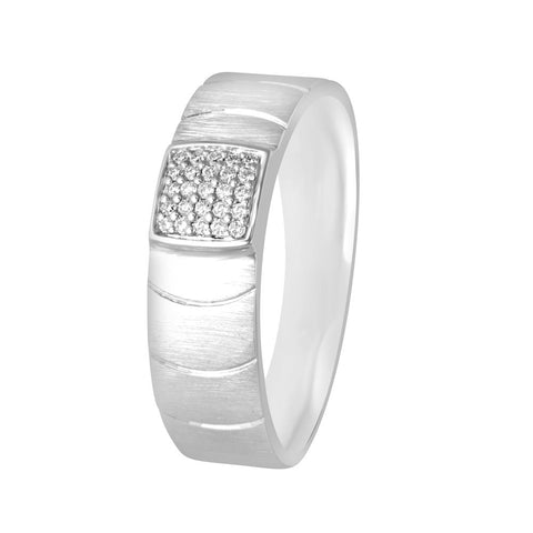 Subtle Men's Diamond Finger Ring - 950Pt Platinum - GEMHUB
