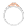 Glossy Men's Rose Gold and Diamond Finger Ring - Image 3 - GEMHUB