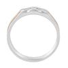 Diamond Studded Finger Ring in 950Pt Platinum and Rose Gold - Image 3 - GEMHUB
