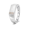 Bejewelled Platinum Men's Finger Ring in 950Pt Platinum