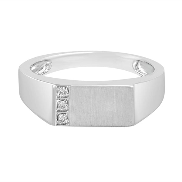 Bejewelled Platinum Men's Finger Ring - Image 2 - GEMHUB