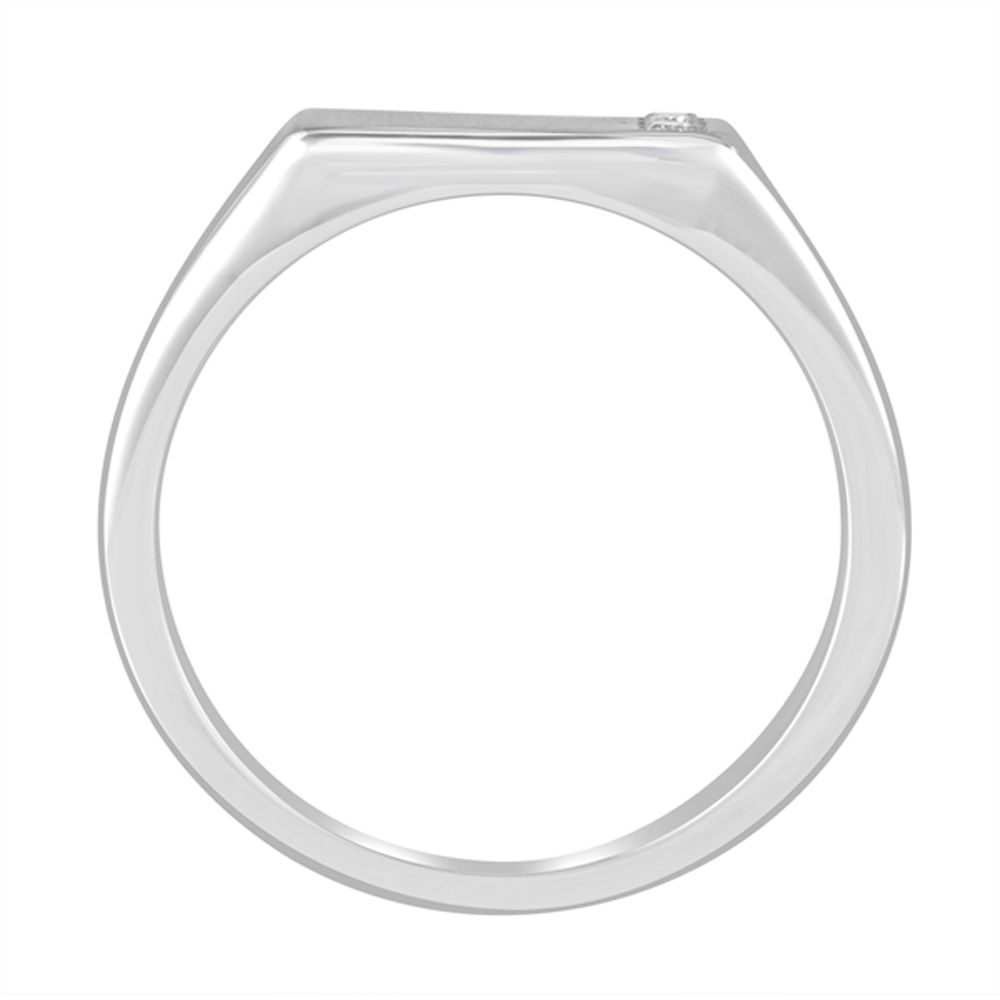 Bejewelled Platinum Men's Finger Ring - Image 3 - GEMHUB