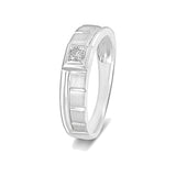 Diamond Finger Ring for Men in Platinum - 950Pt Platinum - GEMHUB