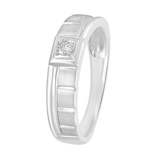 Diamond Finger Ring for Men in Platinum - 950Pt Platinum - GEMHUB