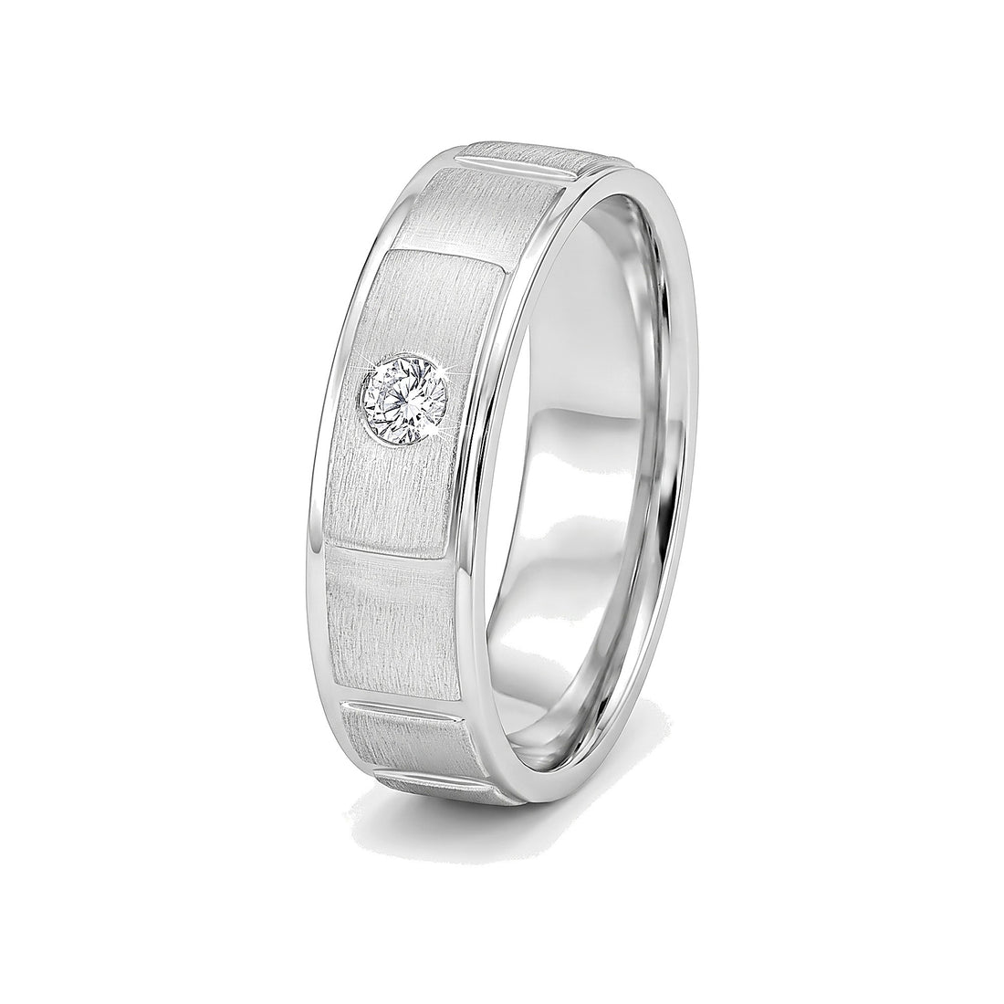 Aesthetic Men's Platinum Diamond Ring - 950Pt Platinum - GEMHUB