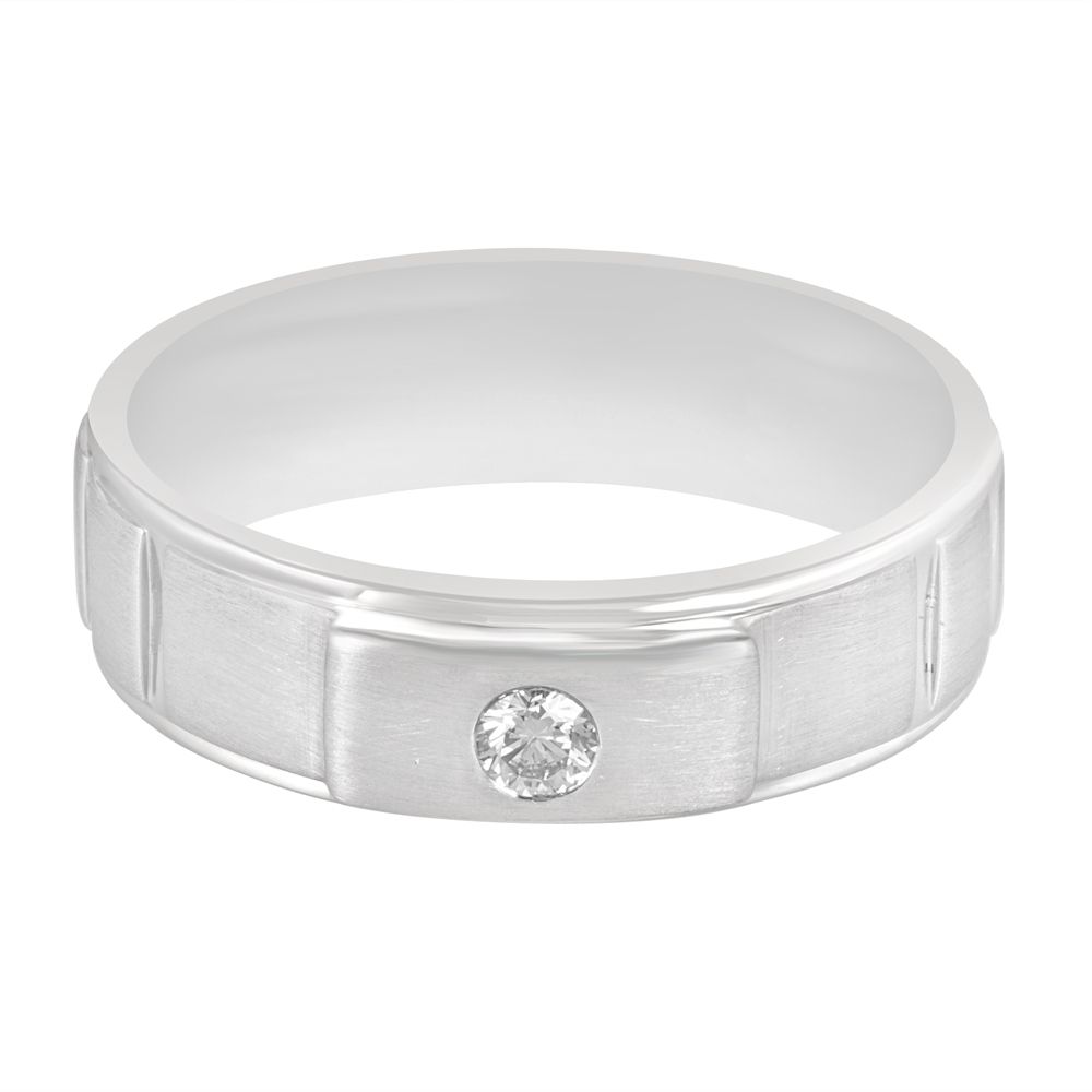 Aesthetic Men's Platinum Diamond Ring - Image 2 - GEMHUB