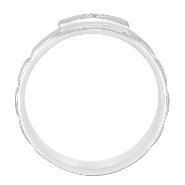 Aesthetic Men's Platinum Diamond Ring - Image 3 - GEMHUB