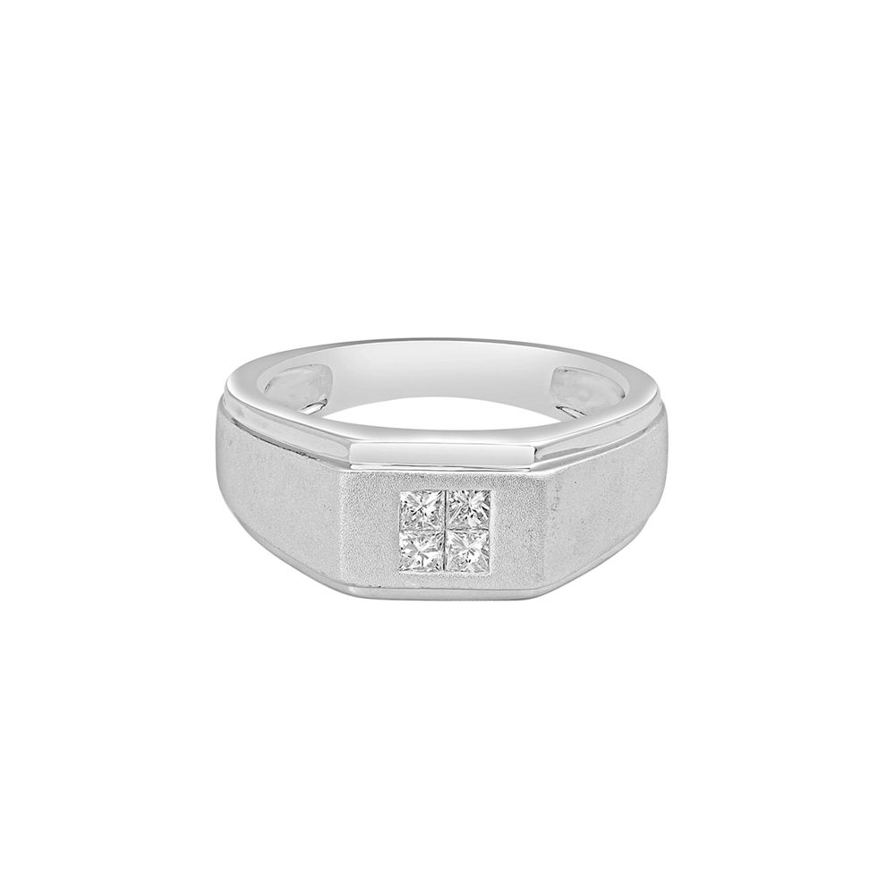 Modern Diamond Studded Men's Finger Ring - Image 2 - GEMHUB